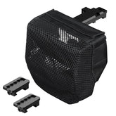 Close-up of zipper bottom on brass catcher